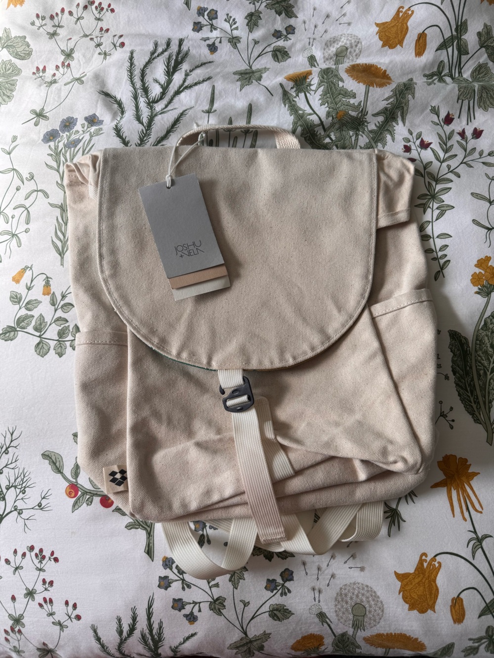 Stone Backpack in Canvas in Natural